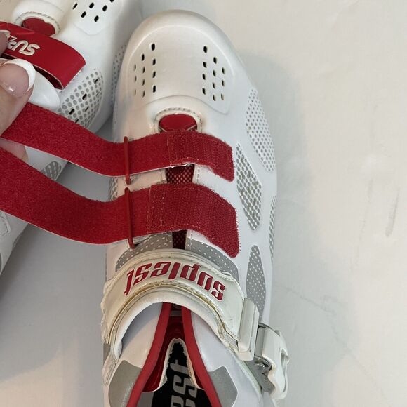 Suplest Supzero Sz 44.5 (US 11.5) Carbon Racing Cycling Road Shoe White 3-bolt - Picture 11 of 16